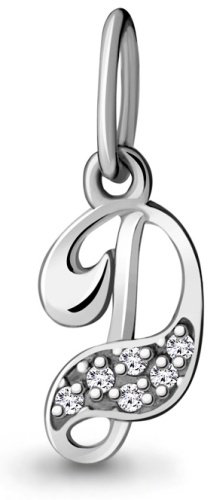 Подвеска AQUAMARINE 23170А.5 вес 0.33 г серебро, фианит купить,NaN