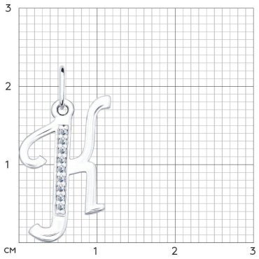 Подвеска SOKOLOV 94031369-0_86 вес 0.85 г серебро, фианит купить,8123