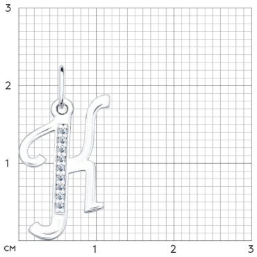 Подвеска SOKOLOV 94031369-0_86 вес 0.85 г серебро, фианит купить,8123