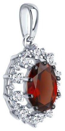 Подвеска Diamant 94-330-02042-2 вес 1.95 г серебро, гранат купить,19494