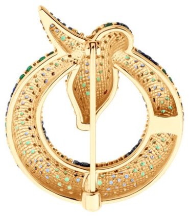 Брошь Diamant 93-140-02300-1 вес 6.7 г серебро, фианит купить,72718