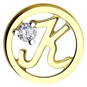 Подвеска Diamant 53-130-00653-1 вес 0.48 г золото, фианит купить,62164