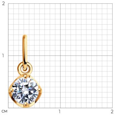 Подвеска SOKOLOV 035171 вес 0.5 г золото, фианит купить,45007