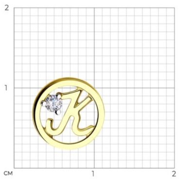Подвеска Diamant 53-130-00653-1 вес 0.48 г золото, фианит купить,62164