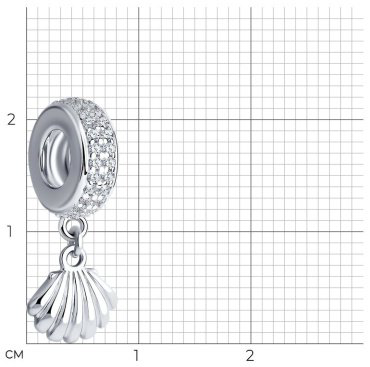 Подвеска SOKOLOV 94033069 вес 2.2 г серебро, фианит купить,7201