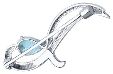 Брошь Diamant 94-340-01053-1 вес 3.06 г серебро, топаз купить,22572