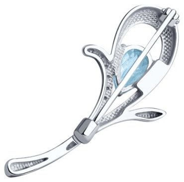 Брошь Diamant 94-340-01049-1 вес 2.88 г серебро, топаз купить,19127