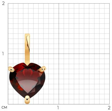 Подвеска SOKOLOV 732209 вес 0.58 г золото, гранат купить,59791