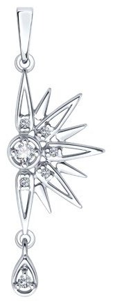 Подвеска Diamant 94-130-02103-1 вес 1.36 г серебро, фианит купить,7040