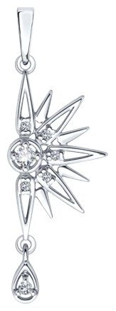 Подвеска Diamant 94-130-02103-1 вес 1.36 г серебро, фианит купить,7040