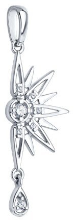 Подвеска Diamant 94-130-02103-1 вес 1.36 г серебро, фианит купить,7040