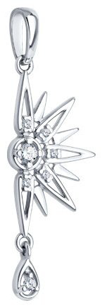 Подвеска Diamant 94-130-02103-1 вес 1.36 г серебро, фианит купить,7040