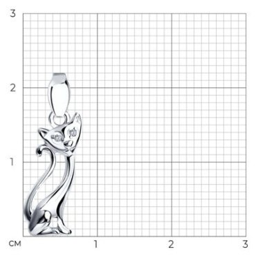 Подвеска SOKOLOV 94030131 вес 0.76 г серебро, фианит купить,NaN