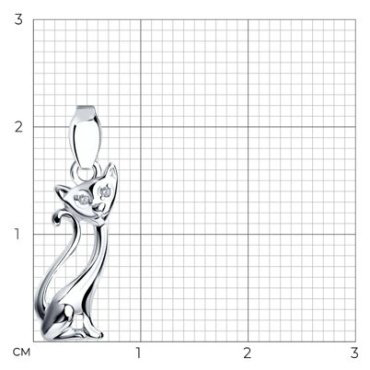 Подвеска SOKOLOV 94030131 вес 0.76 г серебро, фианит купить,NaN