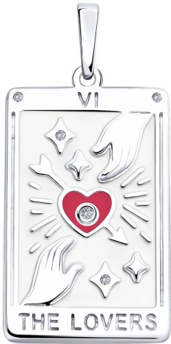 Подвеска SOKOLOV 94033215 вес 3.45 г серебро, эмаль купить,NaN