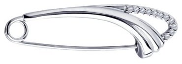 Брошь Diamant 94-140-00639-1 вес 1.65 г серебро, фианит купить,NaN