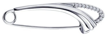 Брошь Diamant 94-140-00639-1 вес 1.65 г серебро, фианит купить,NaN