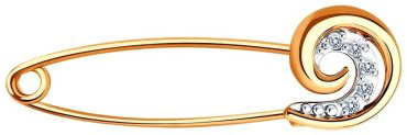 Булавка Diamant 51-140-01613-1 вес 0.83 г золото, фианит купить,80668
