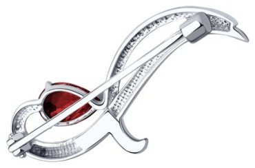 Брошь Diamant 94-340-01053-2 вес 3.04 г серебро, гранат купить,22570