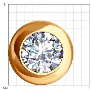 Подвеска Diamant 51-130-02125-1 вес 0.72 г золото, фианит купить,65361