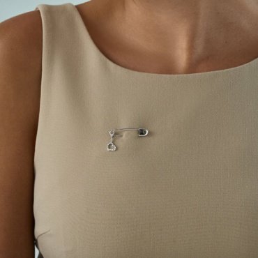Булавка SOKOLOV 94040017 вес 1.46 г серебро, фианит