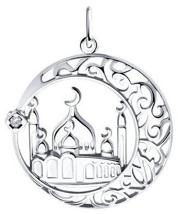 Подвеска SOKOLOV 94032898 вес 1.83 г серебро, фианит купить,11081