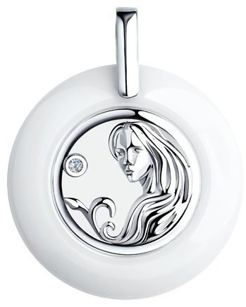Подвеска Diamant 94-130-00575-1 вес 1.05 г серебро, фианит купить,6856