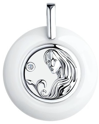 Подвеска Diamant 94-130-00575-1 вес 1.05 г серебро, фианит купить,6856