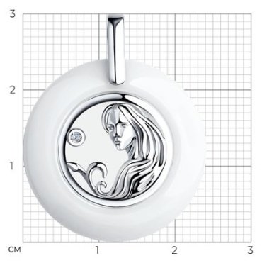 Подвеска Diamant 94-130-00575-1 вес 1.05 г серебро, фианит купить,6856