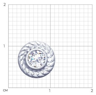 Подвеска SOKOLOV 94032084 вес 0.82 серебро, фианит купить,8969