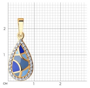 Подвеска Diamant 93-130-01582-1 вес 1.27 г серебро, эмаль купить,0