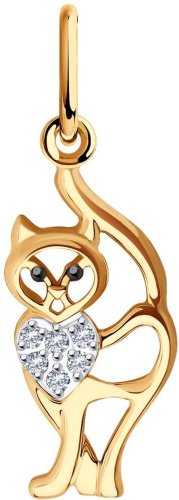 Подвеска SOKOLOV 036378 вес 0.65 г золото, фианит - ForteMarket Подвеска SOKOLOV 036378 вес 0.65 г золото, фианит купить,0