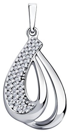 Подвеска Diamant 94-130-00691-1 вес 1.78 г серебро, фианит купить,7681