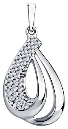 Подвеска Diamant 94-130-00691-1 вес 1.78 г серебро, фианит купить,7681