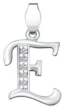 Подвеска SOKOLOV 94030452 вес 0.88 г серебро, фианит купить,NaN