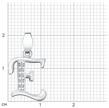 Подвеска SOKOLOV 94030452 вес 0.88 г серебро, фианит купить,NaN