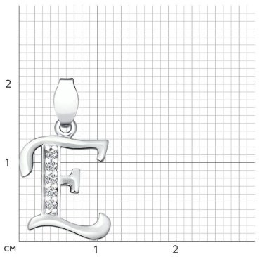 Подвеска SOKOLOV 94030452 вес 0.88 г серебро, фианит купить,NaN
