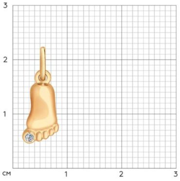 Подвеска SOKOLOV 93030285 вес 0.5 г серебро, фианит купить,5920
