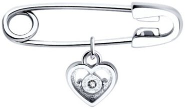 Булавка Diamant 94-140-02698-1 вес 0.83 г серебро, фианит купить,9098