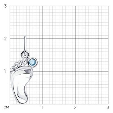 Подвеска Diamant 94-130-01002-2 вес 0.68 г серебро, фианит купить,8123