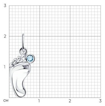 Подвеска Diamant 94-130-01002-2 вес 0.68 г серебро, фианит купить,8123