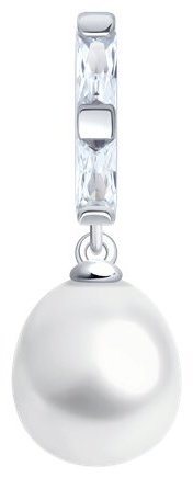 Подвеска SOKOLOV 92030790 вес 1.14 г серебро, фианит, жемчуг купить,NaN