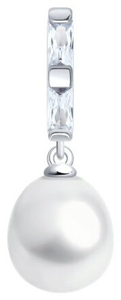 Подвеска SOKOLOV 92030790 вес 1.14 г серебро, фианит, жемчуг купить,NaN