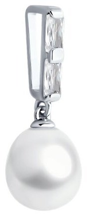 Подвеска SOKOLOV 92030790 вес 1.14 г серебро, фианит, жемчуг купить,NaN