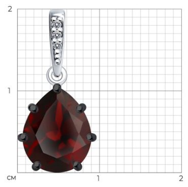 Подвеска Diamant 94-330-02059-2 вес 1.06 г серебро, фианит купить,28810