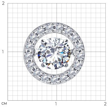 Подвеска SOKOLOV 94032540 вес 1.62 г серебро, фианит купить,8834