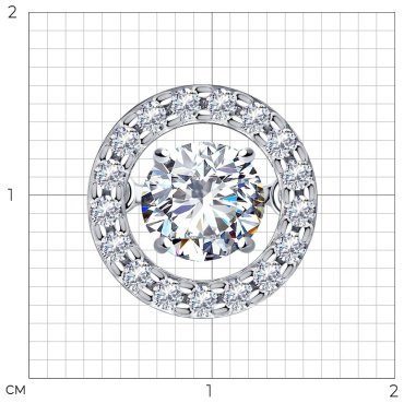 Подвеска SOKOLOV 94032540 вес 1.62 г серебро, фианит купить,8834