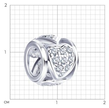 Подвеска SOKOLOV 94031114 вес 1.67 г серебро, фианит купить,8198