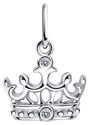 Подвеска Diamant 94-130-01087-1_skazka_1 вес 0.68 г серебро, фианит купить,6899