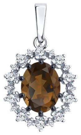Подвеска Diamant 94-330-02042-4 вес 1.87 г серебро, фианит купить,15390